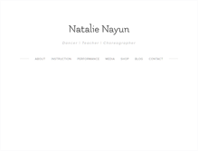 Tablet Screenshot of nayundance.com